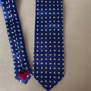 Elegant Blue Paisley Men's Tie